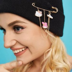Hello Kitty safety pin charms